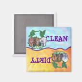 Dirtry Clean Geschirr Oh My Magnet (Vorderseite/Rückseite)