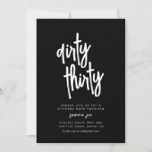 Dirty 30 Black Birthday Einladung Vorlage (Vorderseite)
