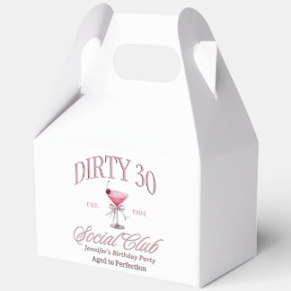 Dirty 30 Coquette Martini Social Club Geburtstag Geschenkschachtel
