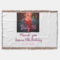 Dirty 30 Geburtstag hinzufügen Name pink hinzufüge