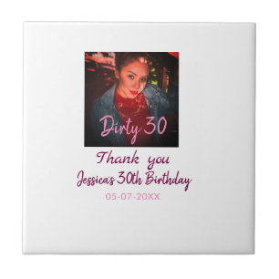 Dirty 30 Geburtstag hinzufügen Name pink hinzufüge Fliese