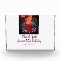 Dirty 30 Geburtstag hinzufügen Name pink hinzufüge