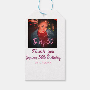 Dirty 30 Geburtstag hinzufügen Name pink hinzufüge Geschenkanhänger