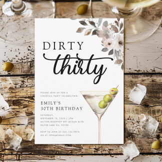 Dirty 30. Geburtstag Party Einladung