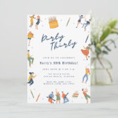 Dirty 30. Geburtstag Party Einladung (Stehend Vorderseite)