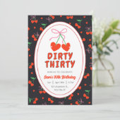 Dirty 30. Geburtstag Party laden ein Einladung (Stehend Vorderseite)