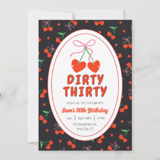 Dirty 30. Geburtstag Party laden ein Einladung