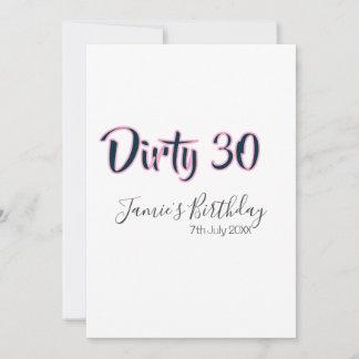 Dirty 30 herzlichen Glückwunsch zum Geburtstag Nam Einladung