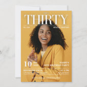 Dirty 30 Magazine Zeitung 30. Geburtstag Foto Einladung (Vorderseite)