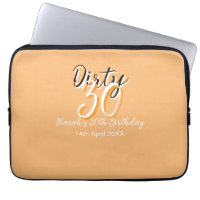 Dirty 30 orange weiß, einfache Retro-Geburtstag un
