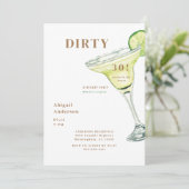 Dirty 30 Party im Haus Margarita Geburtstag Einladung (Stehend Vorderseite)