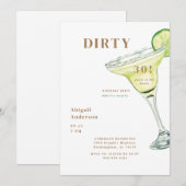 Dirty 30 Party im Haus Margarita Geburtstag Einladung (Vorne/Hinten)