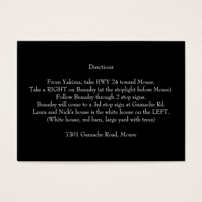 Dirty 30 Richtungskarte (Vorderseite)