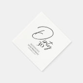 Dirty 30. Schwarz & Weiß Geburtstag Serviette (Ecke)