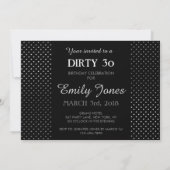 Dirty 30 Silver Gold Foil Einladung zum Geburtstag (Rückseite)