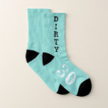 Dirty 30 Turning 30 30th Birthday Party Favor Socken<br><div class="desc">Start celebrating when you wear your birthday socks.  The perfect gift to give or treat yourself.  Personalize them as you choose,  socks come in a variety of sizes,  and can make them any color!  Look for other fun ideas all part of the Oh Happy Day collection.</div>