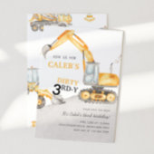 Dirty 3RD-Y Construction 3rd Birthday Party Einladung