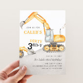 Dirty 3RD-Y Construction 3rd Birthday Party Einladung