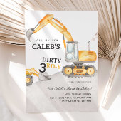 Dirty 3RD-Y Construction Birthday Party Einladung
