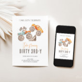 Dirty 3rd-y Orange Blue Monster Truck Einladung
