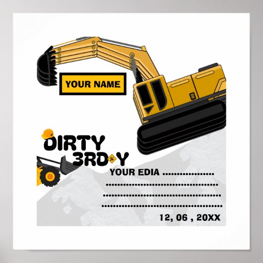 Dirty 3rd-Y Third Birthday Poster (Vorne)