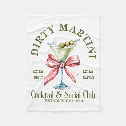 Dirty Bachelorette Martini Tail Club Martini Drink Fleecedecke (Vorderseite)
