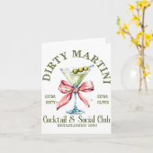 Dirty Bachelorette Martini Tail Club Martini Drink Karte (Gelbe Blume)