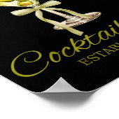 Dirty Bachelorette Martini Tail Club Martini Drink Poster (Ecke)