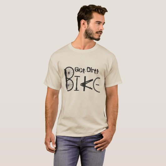 Dirty, Bike Quote Graffiti von Bike Parts T-Shirt (Vorne ganz)