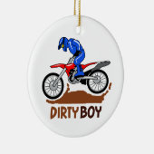 Dirty Boy Motocross Keramik Ornament (Rechts)