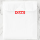 Dirty Briefmarke Runder Aufkleber (Tasche)