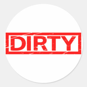 Dirty Briefmarke Runder Aufkleber