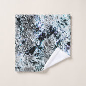 Dirty Carbon silvery fungus, sehr rustikales Bild Badhandtuch Set (Waschlappen)