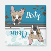 Dirty/Clean Boxer Mix Magnet (Vorne)