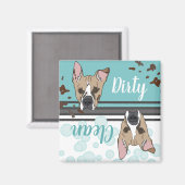 Dirty/Clean Boxer Mix Magnet (Vorderseite/Rückseite)