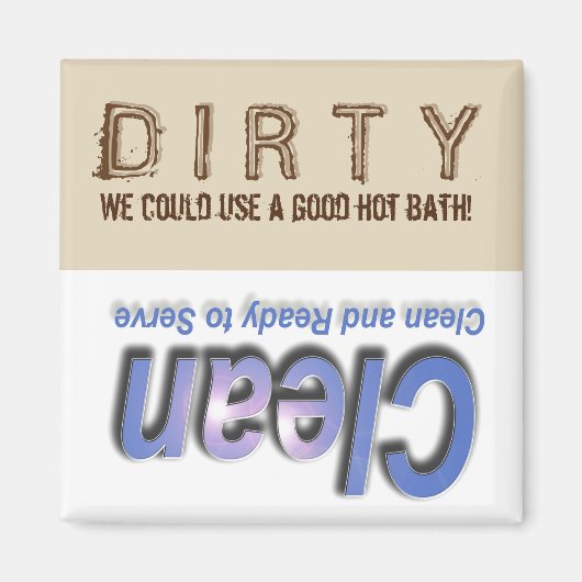 Dirty Clean Dish Washer Kitchen Magnet für Geschir (Vorne)