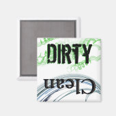 Dirty Clean Dish Washer Magnet (Vorderseite/Rückseite)