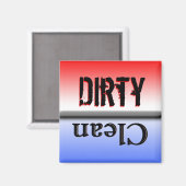 Dirty Clean Dish Washer Magnet (Vorderseite/Rückseite)