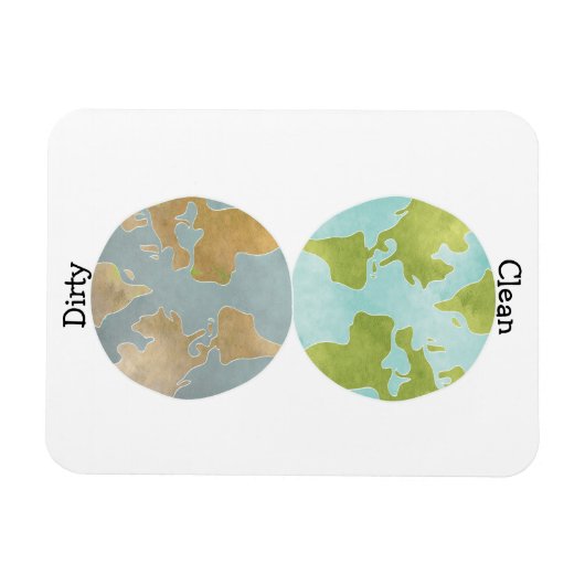 Dirty Clean Earth Flexible Magnet (Horizontal)