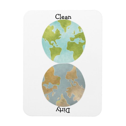 Dirty Clean Earth Flexible Magnet (Vertikal)