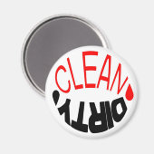 DIRTY-CLEAN-Geschirrspüler Magnet (Vorderseite/Rückseite)