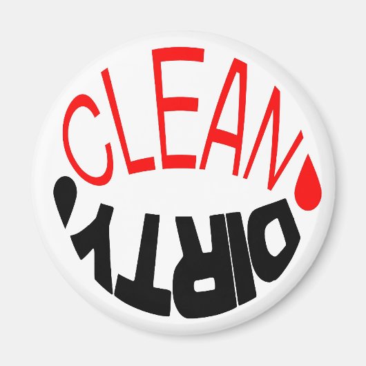 DIRTY-CLEAN-Geschirrspüler Magnet (Vorne)