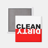 Dirty Clean Geschirrspüler Red Magnet (Vorderseite/Rückseite)