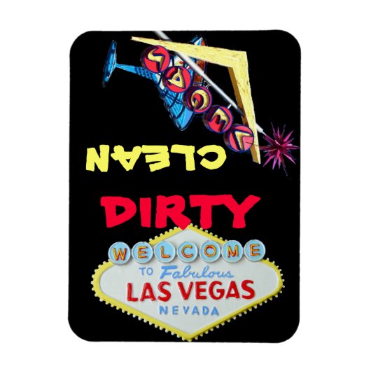 Dirty Clean Las Vegas Magnet (Vertikal)