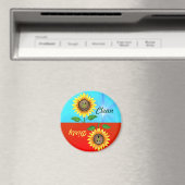 Dirty Clean Sunflower Dishwasher Status Magnet (In Situ (Geschirrspüler))