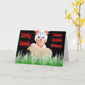Dirty Deeds mit Schafen Karte (Gelbe Blume)