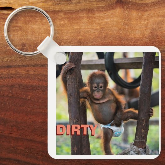 Dirty Diapers oder Clean Baby Schlüsselanhänger (Vorderseite)