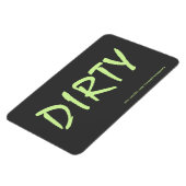 Dirty - Dunkelgrau mit Website-Adresse 4x6 Magnet (Linke Seite)