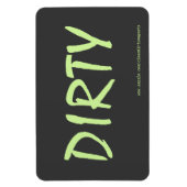 Dirty - Dunkelgrau mit Website-Adresse 4x6 Magnet (Vertikal)