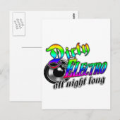 DIRTY ELECTRO All Night Long DJ Postkarte (Vorne/Hinten)